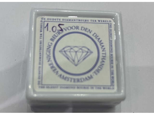 Diamant - 1.05 carat briljant geslepen diamant - afbeelding 2 van  4