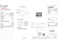 Diamant - 1.05 carat kussenvorm geslepen diamant (gecertificeerd) - afbeelding 3 van  4
