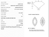 Diamant - 1.05 ct marquise brilliant ( igi gecertificeerd ) - afbeelding 4 van  4