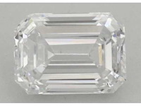 Diamant - 1.06 carat emerald geslepen diamant (gecertificeerd)