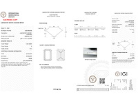 Diamant - 1.06 carat emerald geslepen diamant (gecertificeerd) - afbeelding 3 van  4