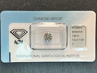 Diamant - 1.06 carat natuurlijk diamant (gecertificeerd)