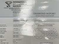 Diamant - 1.06 carat natuurlijk diamant (gecertificeerd) - afbeelding 3 van  3