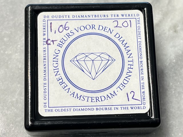 Diamant - 1.06 carat natuurlijke briljant geslepen diamant - afbeelding 2 van  4