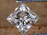 Diamant - 1.06ct princess cut ( igi gecertificeerd ) - afbeelding 1 van  5