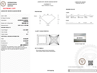 Diamant - 1.06ct princess cut ( igi gecertificeerd ) - afbeelding 3 van  5