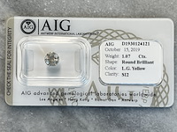 Diamant - 1.07 carat natuurlijke diamant (gecertificeerd) - afbeelding 1 van  3