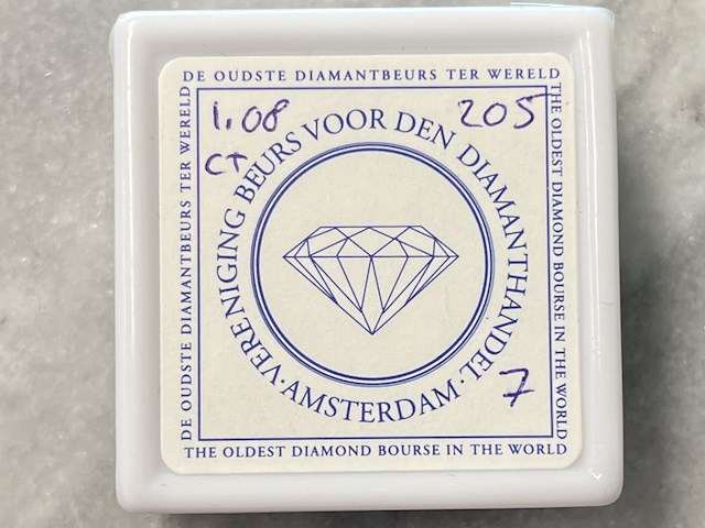 Diamant - 1.08 carat natuurlijke zwarte diamant (gecertificeerd) - afbeelding 2 van  4