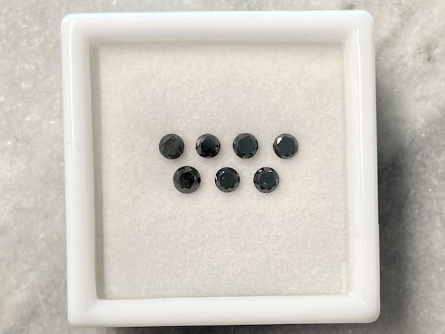Diamant - 1.09 carat echte zwarte diamant (gecertificeerd) - afbeelding 1 van  2