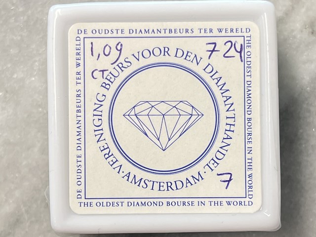 Diamant - 1.09 carat echte zwarte diamant (gecertificeerd) - afbeelding 2 van  2