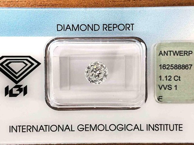 Diamant - 1.12 carat natuurlijke "star of amsterdam" diamant (gecertificeerd) - afbeelding 2 van  5