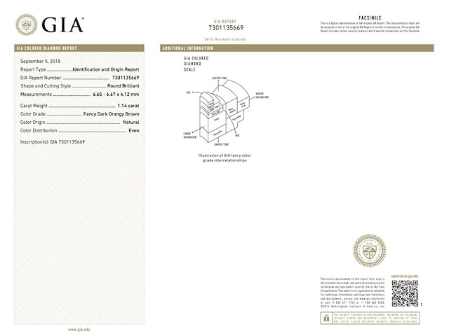 Diamant - 1.14 carat natuurlijke fancy gekleurde diamant (gia gecertificeerd) - afbeelding 3 van  6