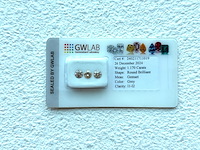 Diamant - 1.17 carat parcel van 3 natuurlijke deep grey briljant geslepen diamanten (gecertificeerd) - afbeelding 1 van  3