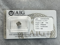 Diamant - 1.28 carat natuurlijke diamant (gecertificeerd) - afbeelding 1 van  3