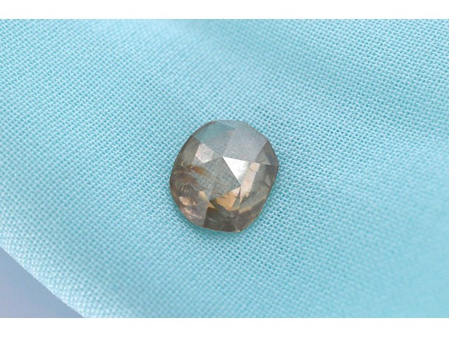 Diamant - 1.29 carat natuurlijke fancy champagne gekleurde roos diamant (gecertificeerd) - afbeelding 2 van  4