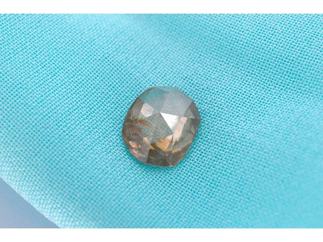 Diamant - 1.29 carat natuurlijke fancy champagne gekleurde roos diamant (gecertificeerd) - afbeelding 1 van  2