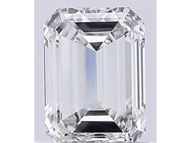 Diamant - 1.50 carat emerald geslepen diamant (gecertificeerd) - afbeelding 1 van  4