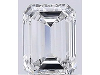 Diamant - 1.50 carat emerald geslepen diamant (gecertificeerd) - afbeelding 1 van  4