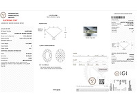 Diamant - 1.50 carat ovaal geslepen diamant (gecertificeerd) - afbeelding 3 van  4