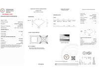 Diamant - 1.51 carat prinses geslepen diamant (gecertificeerd) - afbeelding 3 van  4