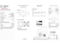 Diamant - 1.51 carat prinses geslepen diamant (gecertificeerd) - afbeelding 4 van  4