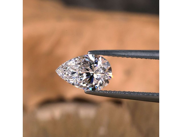Diamant - 1.52ct pear cut ( igi gecertificeerd ) - afbeelding 2 van  6