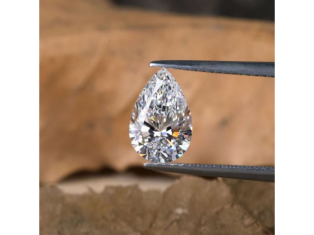 Diamant - 1.52ct pear cut ( igi gecertificeerd ) - afbeelding 3 van  6