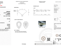 Diamant - 1.52ct pear cut ( igi gecertificeerd ) - afbeelding 4 van  6