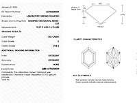 Diamant - 1.54ct dutch marquise cut ( igi gecertificeerd ) - afbeelding 3 van  4