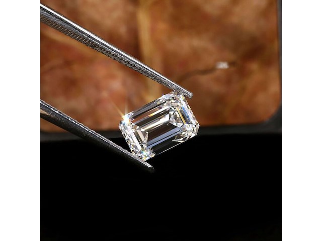 Diamant - 1.54ct emerald cut ( igi gecertificeerd ) - afbeelding 2 van  5