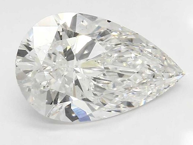 Diamant - 1.55 carat peer vorm geslepen diamant (gecertificeerd) - afbeelding 1 van  5
