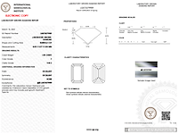 Diamant - 1.55ct emerald cut (igi gecertificeerd) - afbeelding 4 van  6
