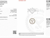 Diamant - 1.73 carat natuurlijke zwarte briljant geslepen diamant (gecertificeerd) - afbeelding 2 van  4