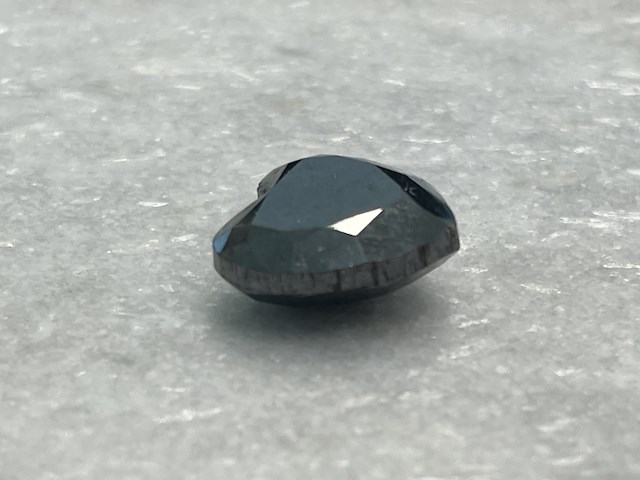 Diamant - 19.10 carat natuurlijke zwarte diamant - afbeelding 2 van  3