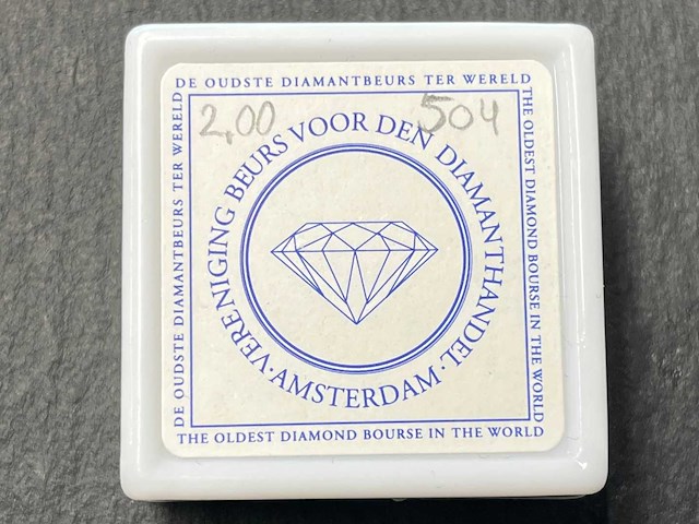 Diamant - 2.00 carat echte natuurlijke briljant geslepen diamant - afbeelding 2 van  3