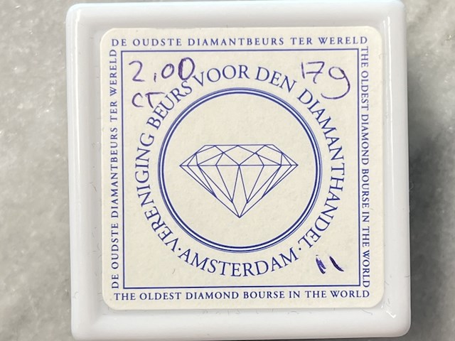 Diamant - 2.00 carat echte zwarte diamant (gecertificeerd) - afbeelding 2 van  2