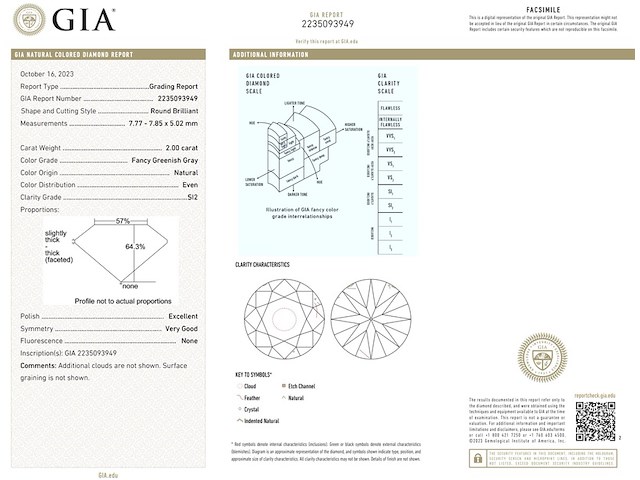 Diamant - 2.00 carat natuurlijke briljant geslepen diamant (gecertificeerd) - afbeelding 4 van  10