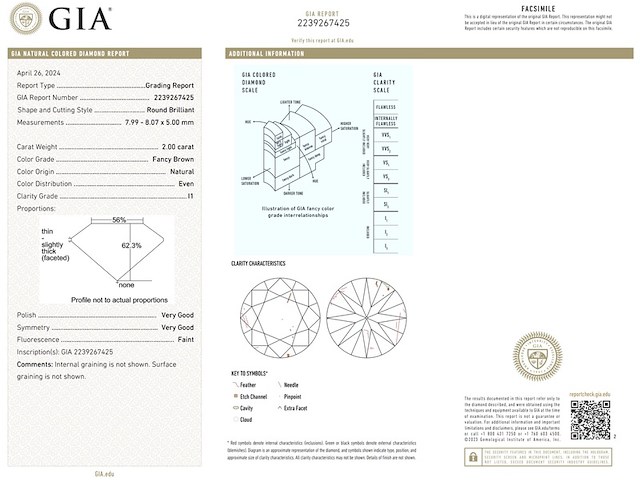 Diamant - 2.00 carat natuurlijke briljant geslepen diamant (gecertificeerd) - afbeelding 3 van  5