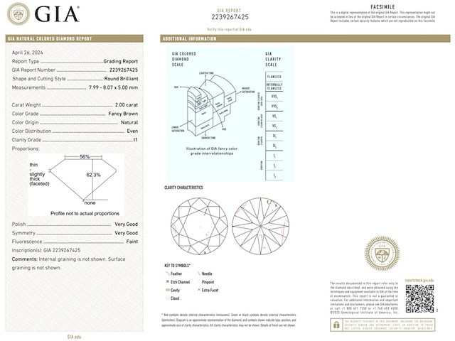 Diamant - 2.00 carat natuurlijke briljant geslepen diamant (gecertificeerd) - afbeelding 3 van  5