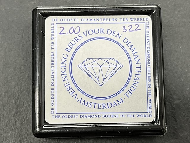 Diamant - 2.00 carat natuurlijke briljant geslepen diamant - afbeelding 2 van  4