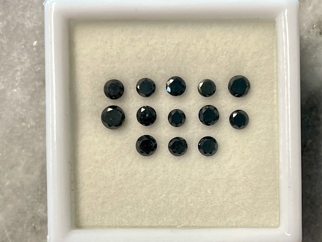 Diamant - 2.00 carat natuurlijke zwarte diamant (gecertificeerd) - afbeelding 1 van  2