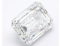 Diamant - 2.01 carat emerald geslepen diamant (gecertificeerd) - afbeelding 1 van  4