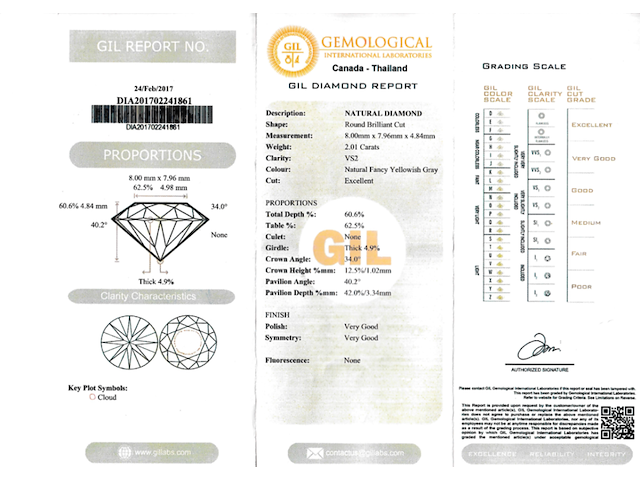 Diamant - 2.01 carat natuurlijke diamant - afbeelding 2 van  4