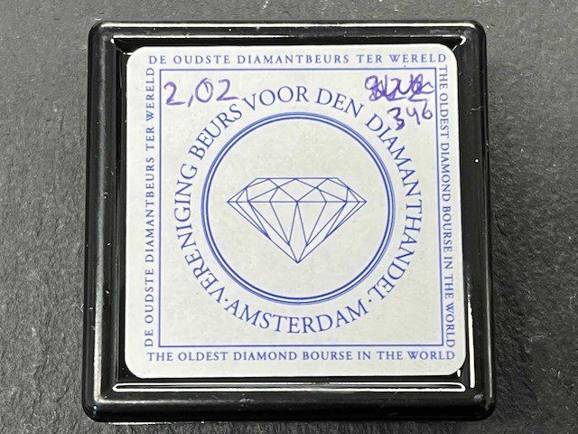 Diamant - 2.02 carat echte natuurlijke briljant geslepen diamant - afbeelding 2 van  3