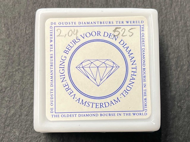 Diamant - 2.04 carat echte natuurlijke briljant geslepen diamant - afbeelding 2 van  3