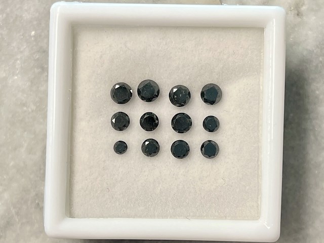 Diamant - 2.04 carat natuurlijke zwarte diamant (gecertificeerd) - afbeelding 1 van  2