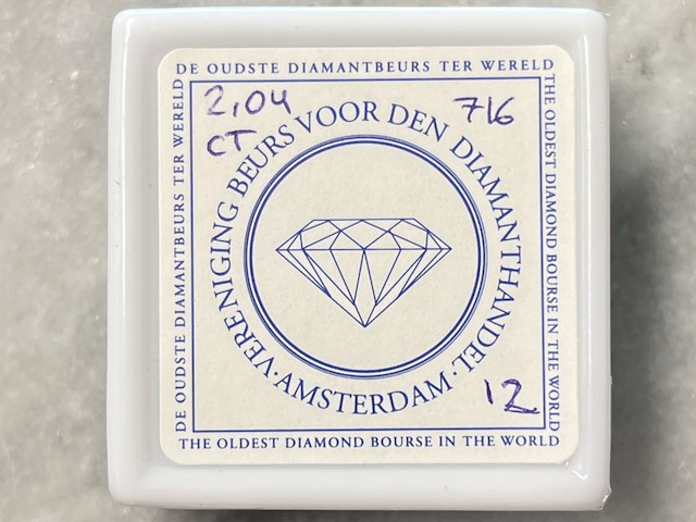 Diamant - 2.04 carat natuurlijke zwarte diamant (gecertificeerd) - afbeelding 2 van  2