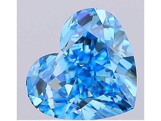 Diamant - 2.06 carat hart vorm geslepen diamant (gecertificeerd) - afbeelding 1 van  4