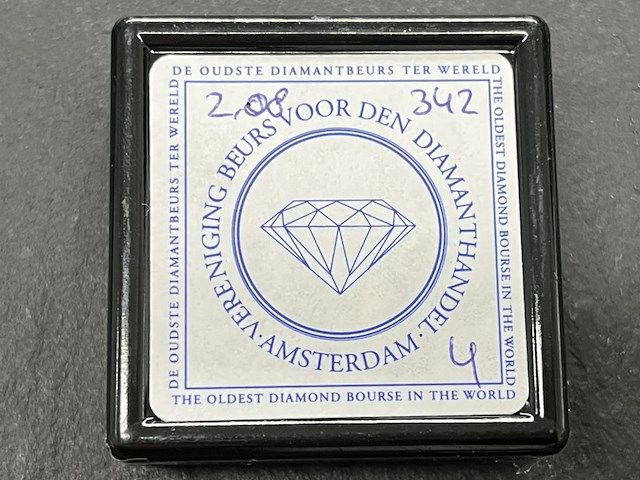 Diamant - 2.08 carat natuurlijke briljant geslepen diamant - afbeelding 2 van  4