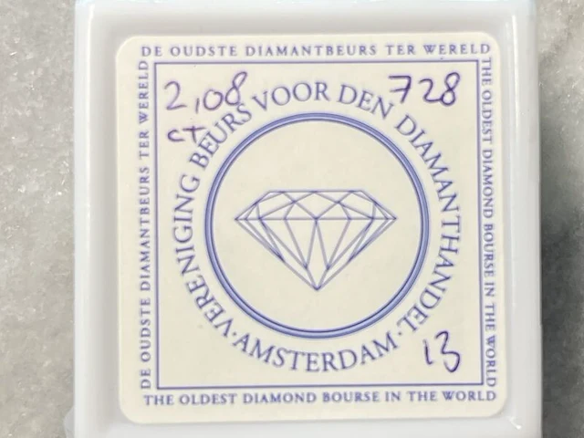 Diamant - 2.08 carat natuurlijke zwarte diamant (gecertificeerd) - afbeelding 2 van  4